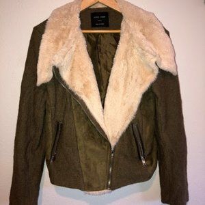 Mauve Green Aviator Jacket Vintage